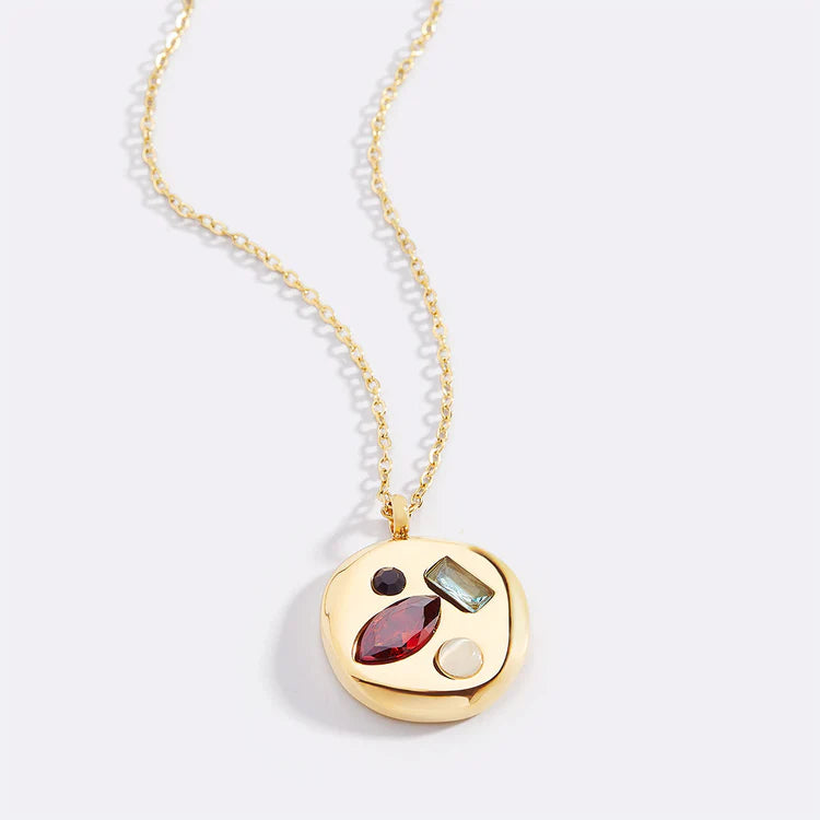 Personalisierte Geburtsstein Halskette mit Zirkonia