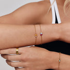 Stainless Steel Bracelet Heart-shaped Zircon Bracelet Color