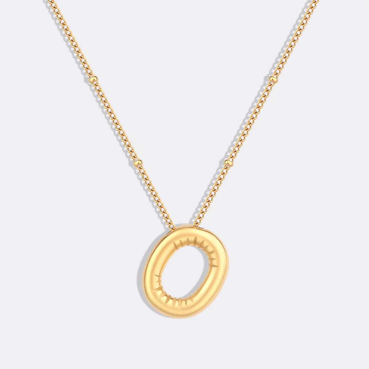 Glänzende Buchstaben Halskette aus Kupfer