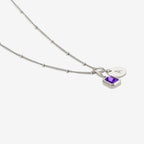 Personalisierte Kette - Geburtsstein & Initialen