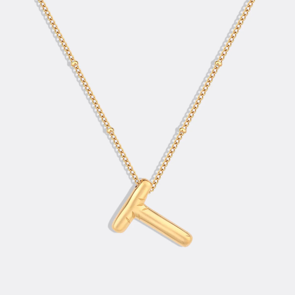 Glänzende Buchstaben Halskette aus Kupfer