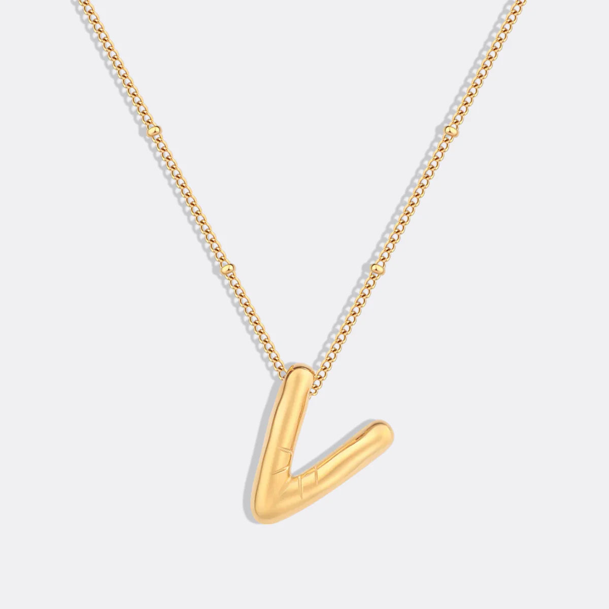 Glänzende Buchstaben Halskette aus Kupfer