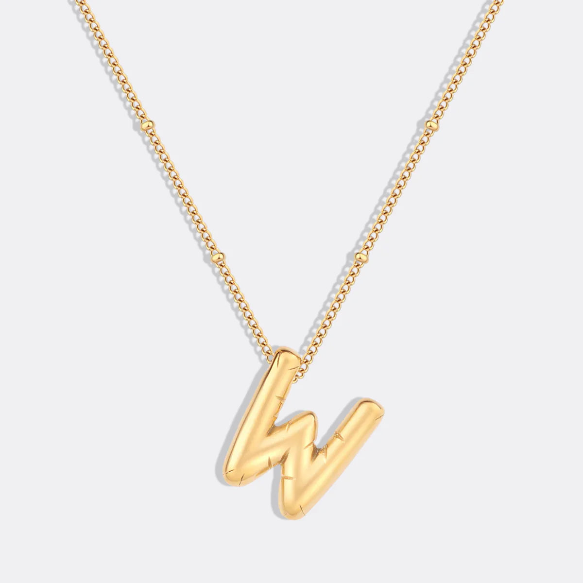 Glänzende Buchstaben Halskette aus Kupfer