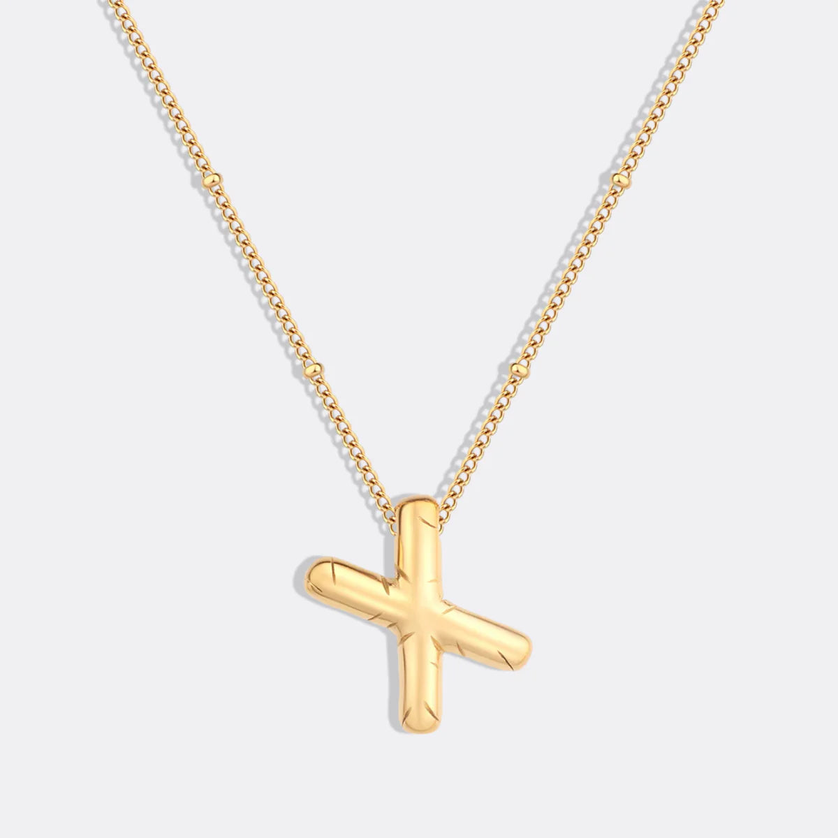 Glänzende Buchstaben Halskette aus Kupfer