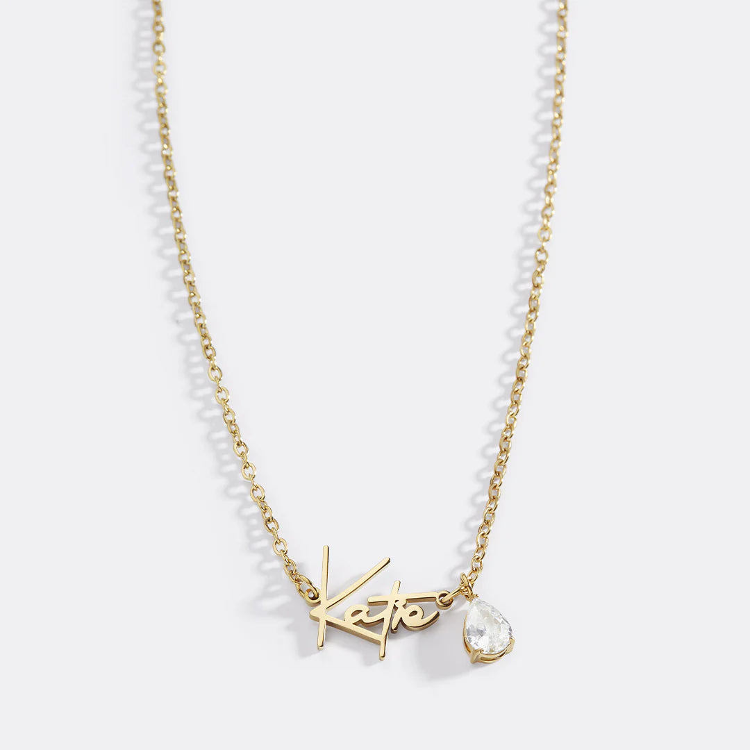 Minimalistische Namenskette – personalisiert aus Edelstahl