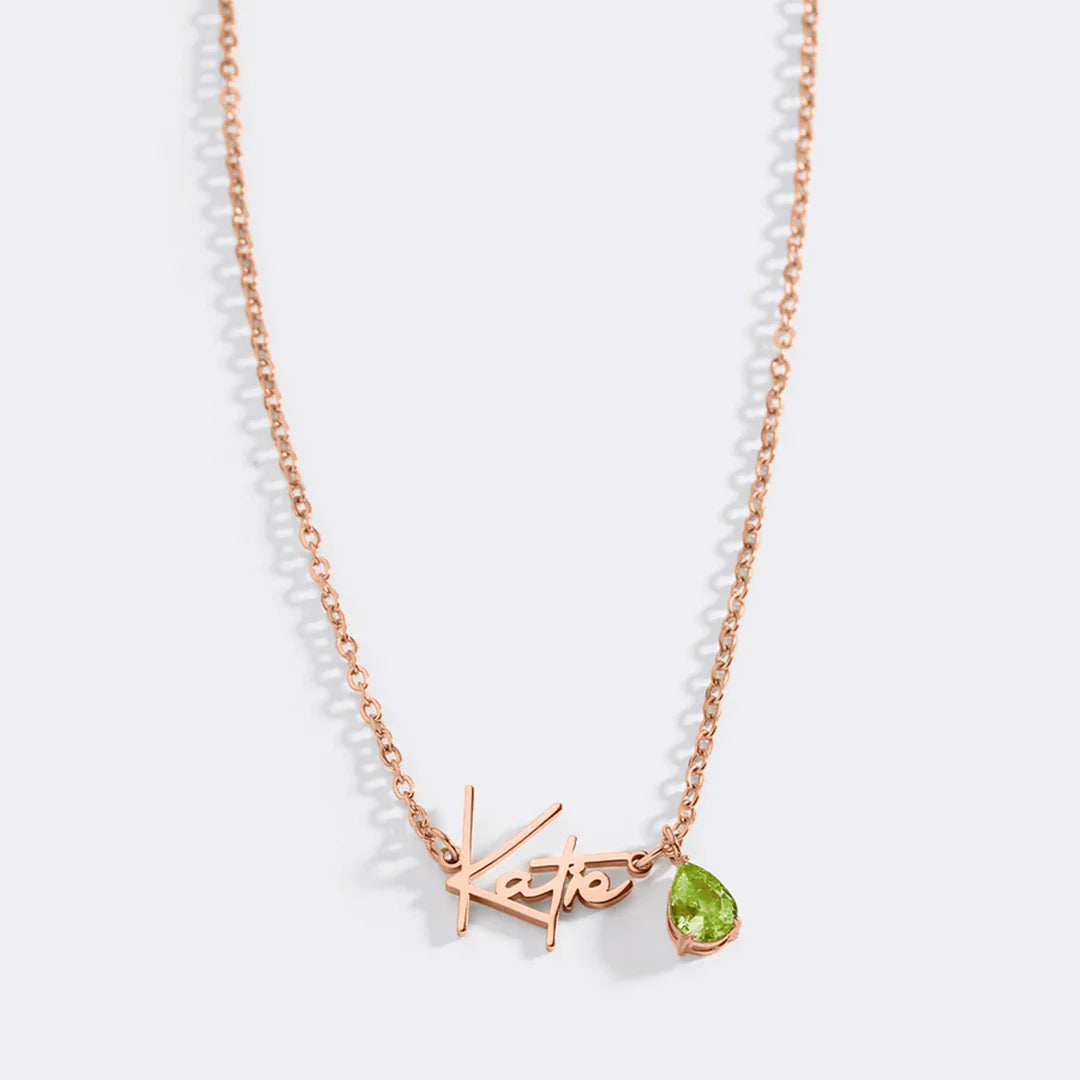 Minimalistische Namenskette – personalisiert aus Edelstahl