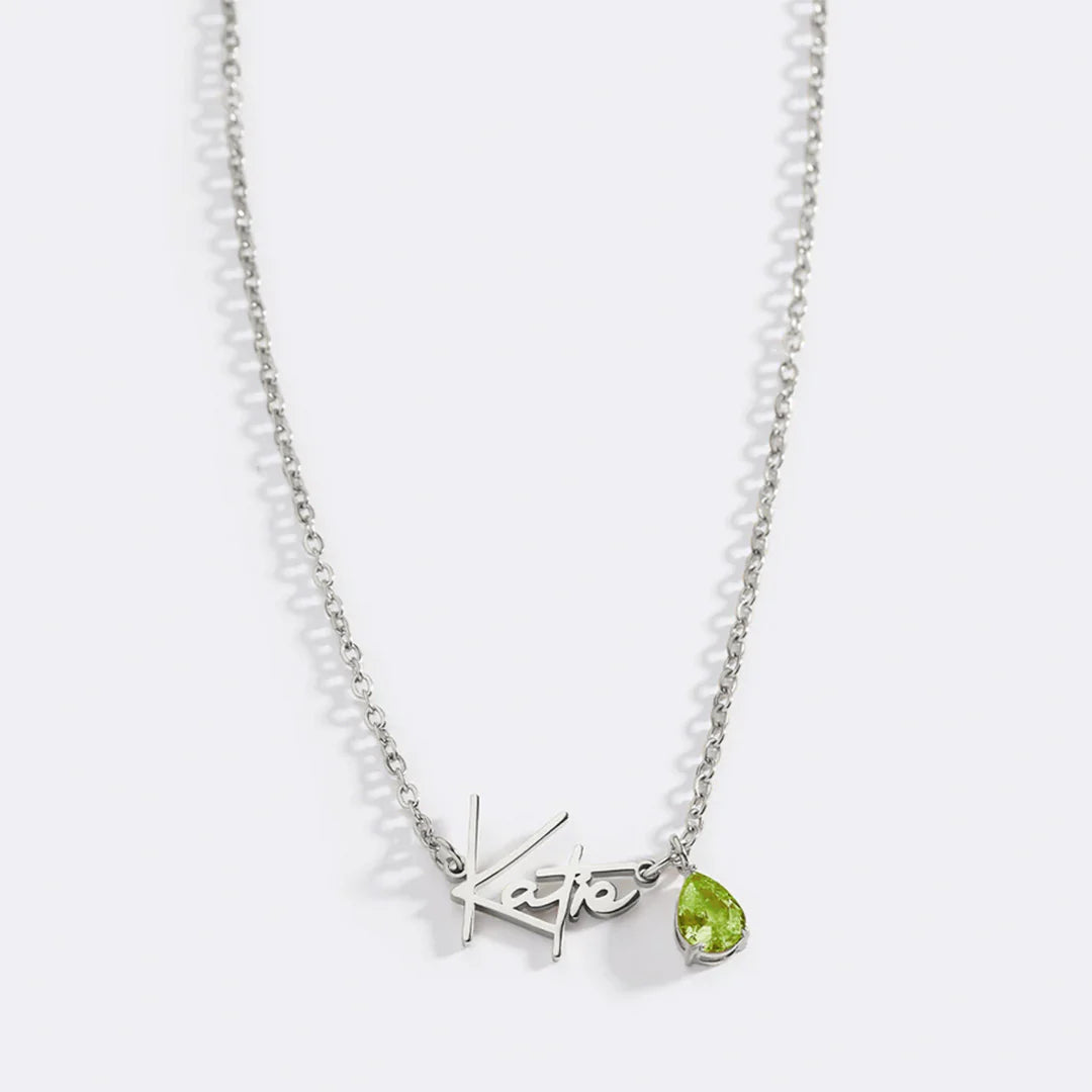 Minimalistische Namenskette – personalisiert aus Edelstahl