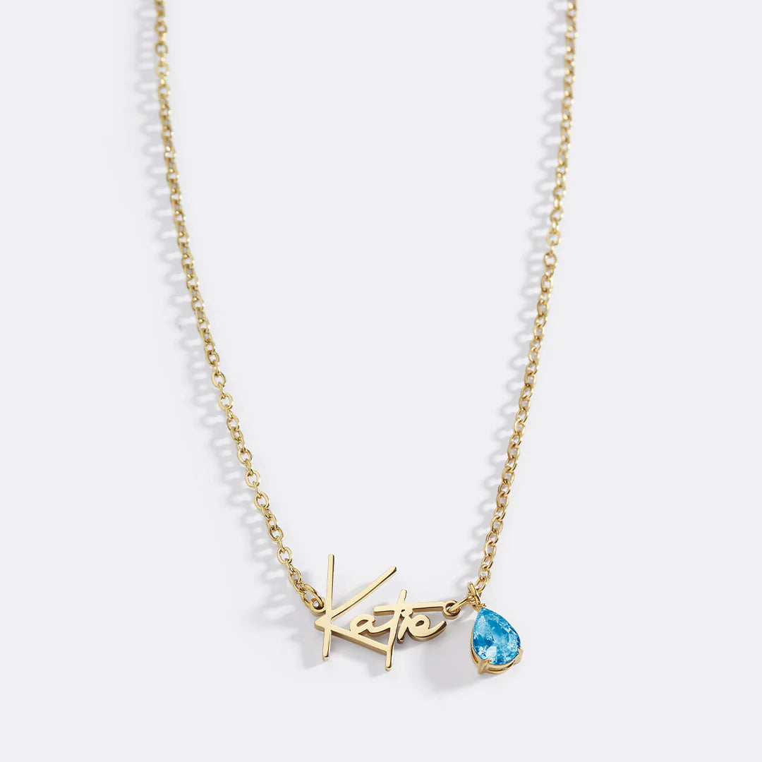 Minimalistische Namenskette – personalisiert aus Edelstahl