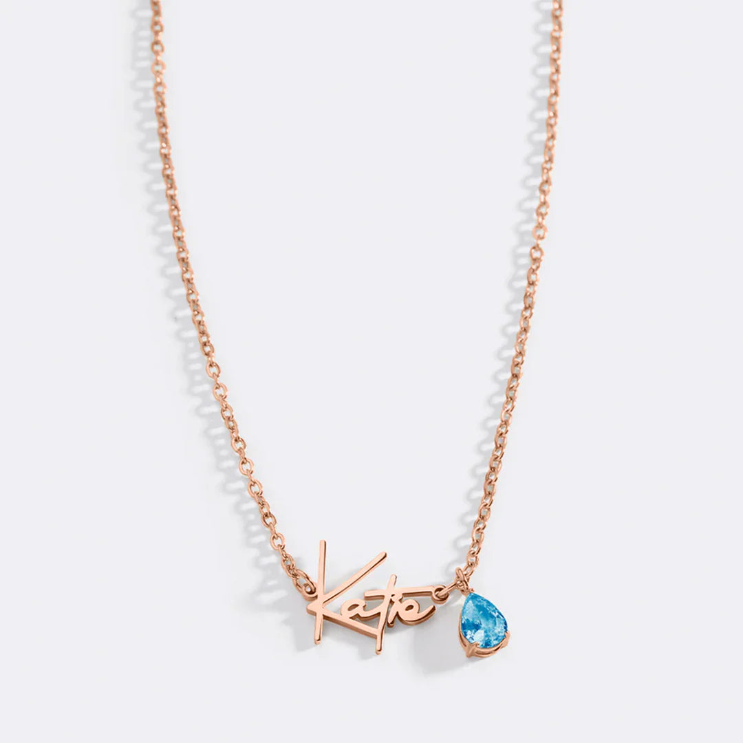 Minimalistische Namenskette – personalisiert aus Edelstahl