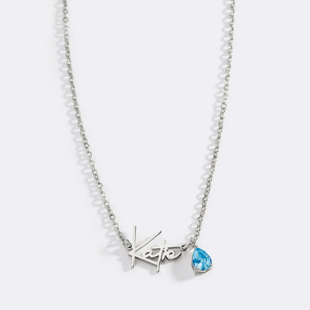 Minimalistische Namenskette – personalisiert aus Edelstahl