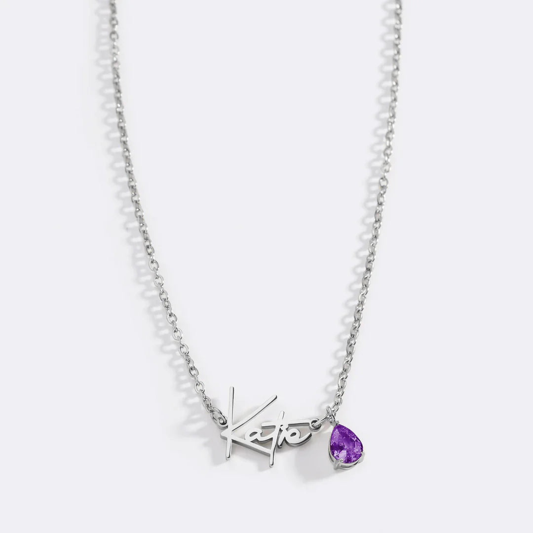 Minimalistische Namenskette – personalisiert aus Edelstahl