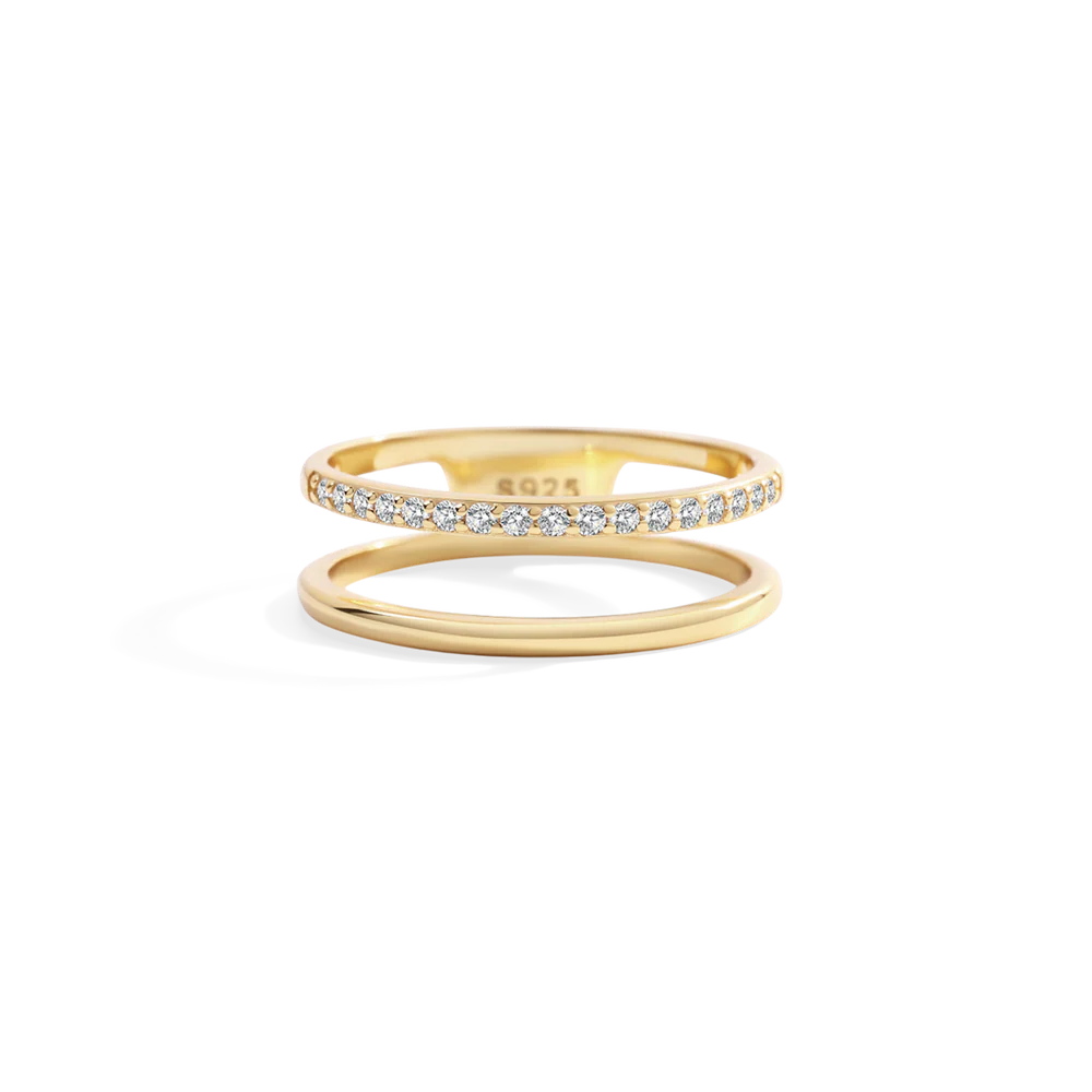 Doppelter Pavé-Ring