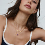 Rectangular Teardrop Zircon Simple Necklace