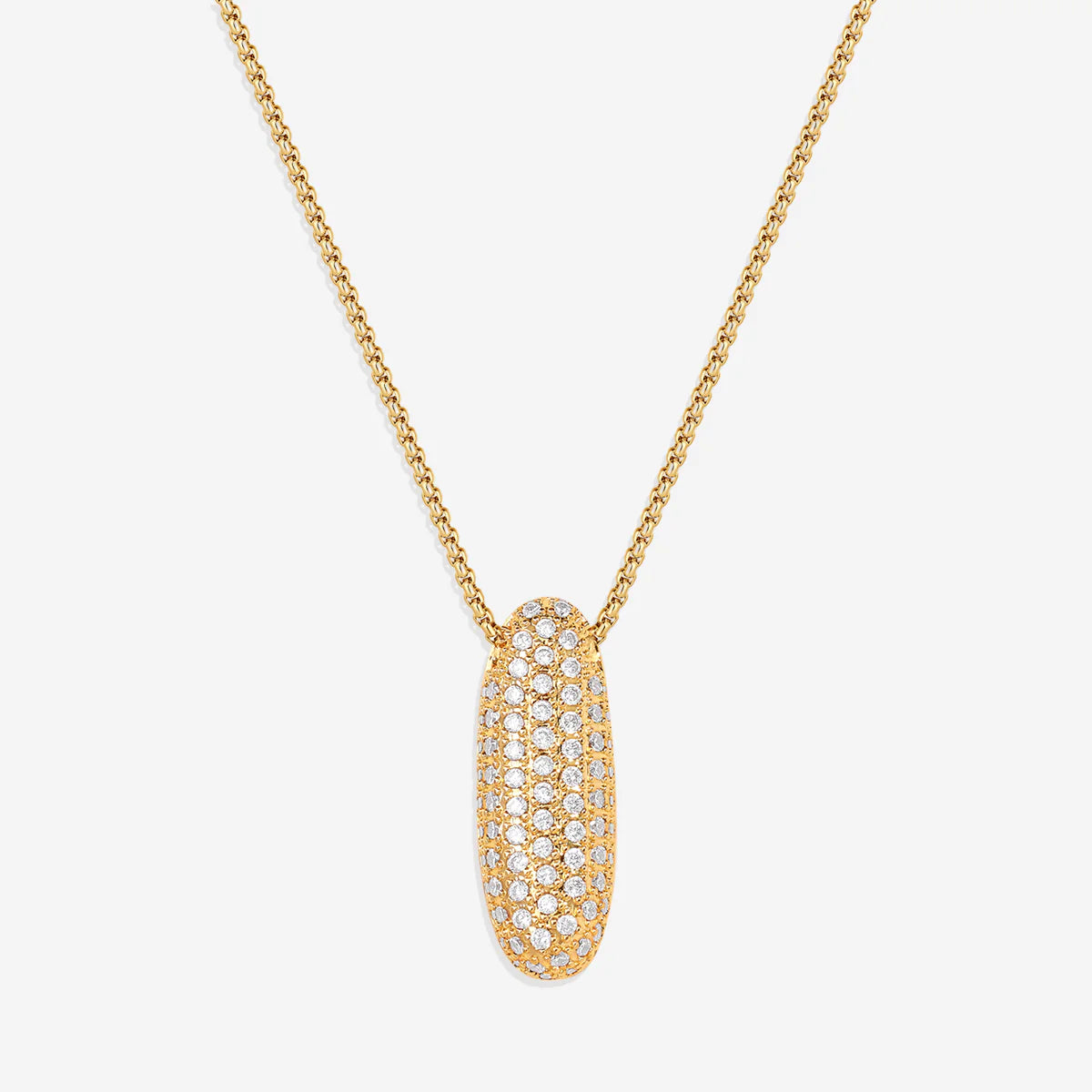 Pavé-Bubble-Initialen-Kette