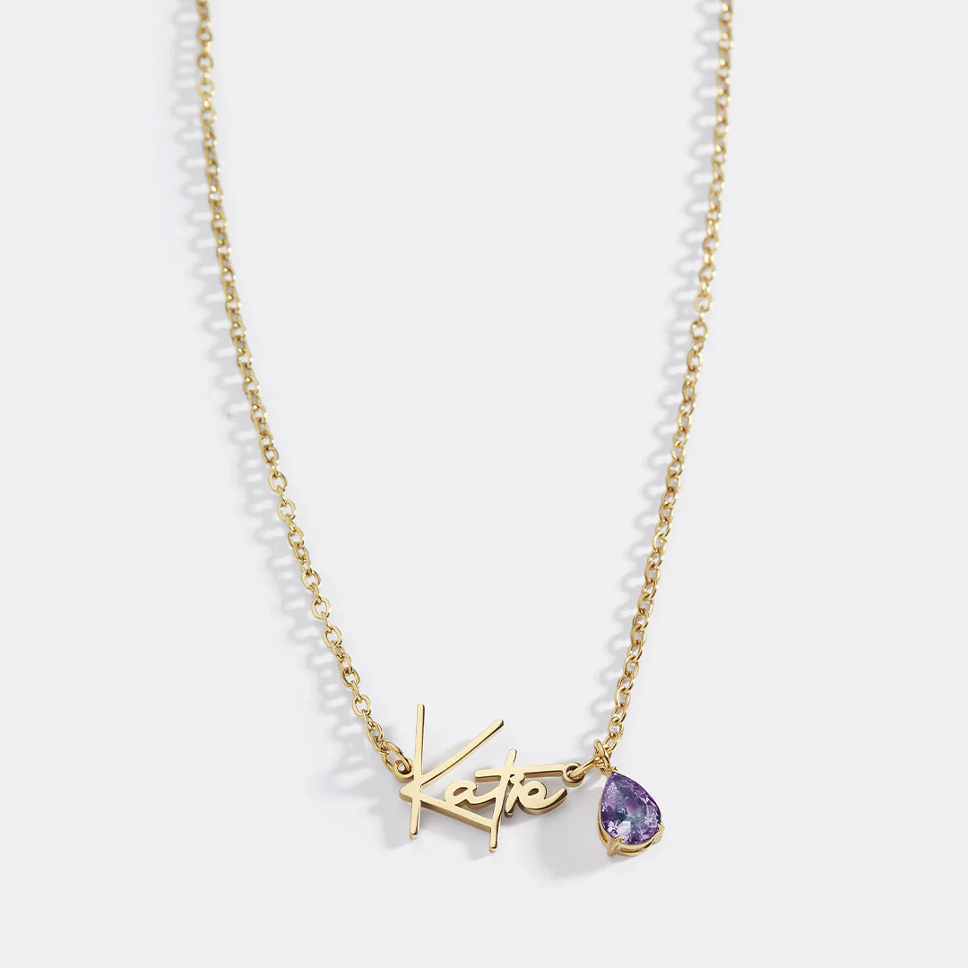 Minimalistische Namenskette – personalisiert aus Edelstahl