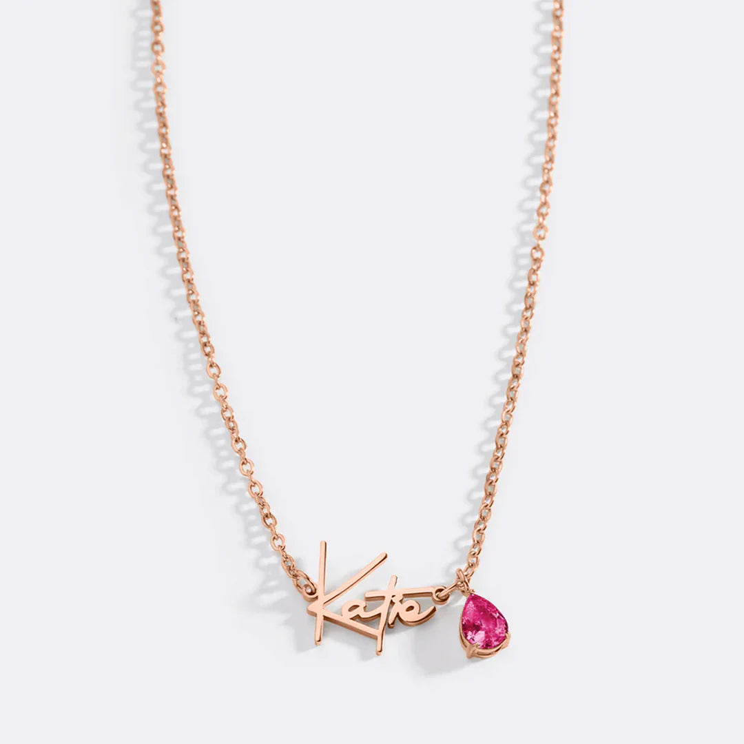 Minimalistische Namenskette – personalisiert aus Edelstahl