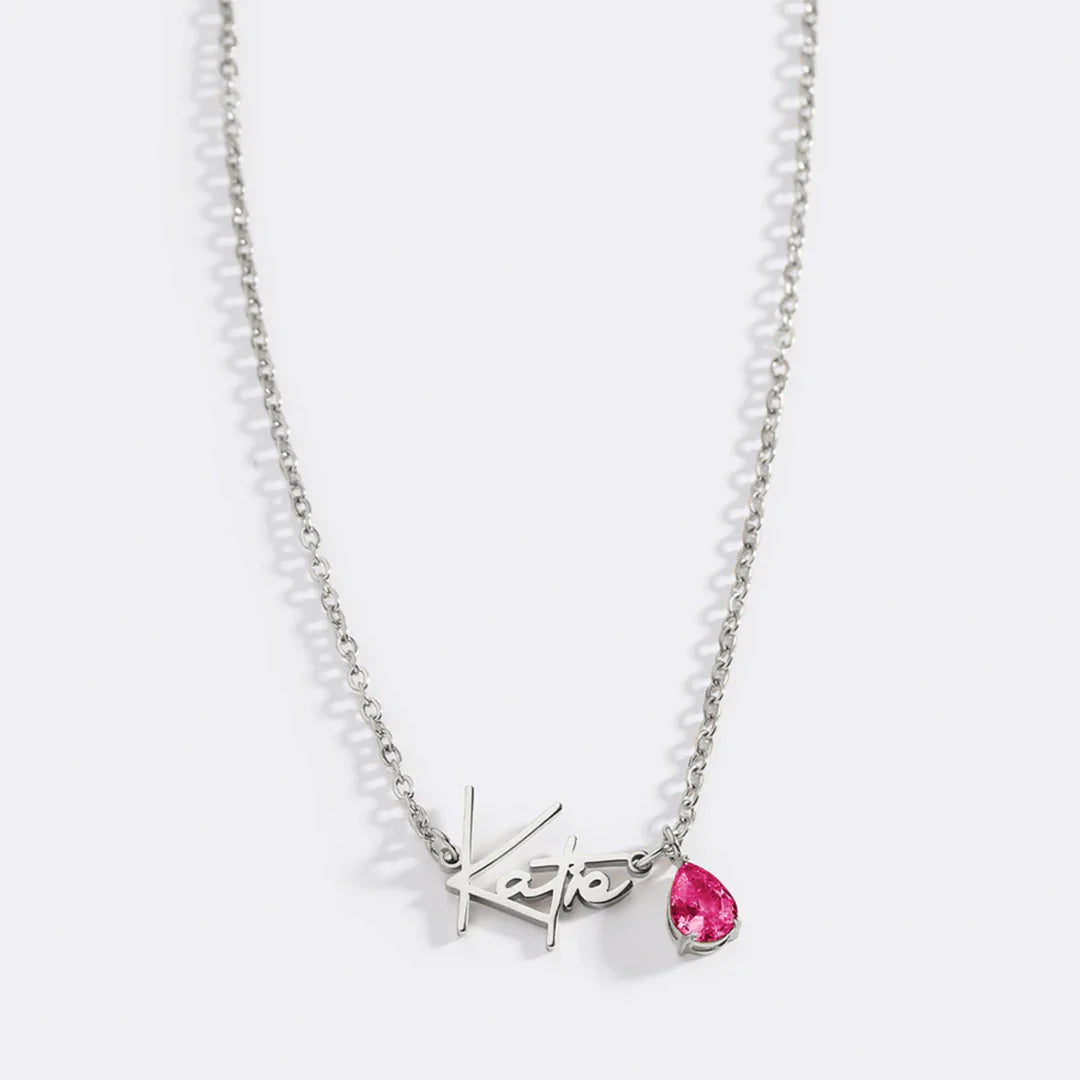 Minimalistische Namenskette – personalisiert aus Edelstahl