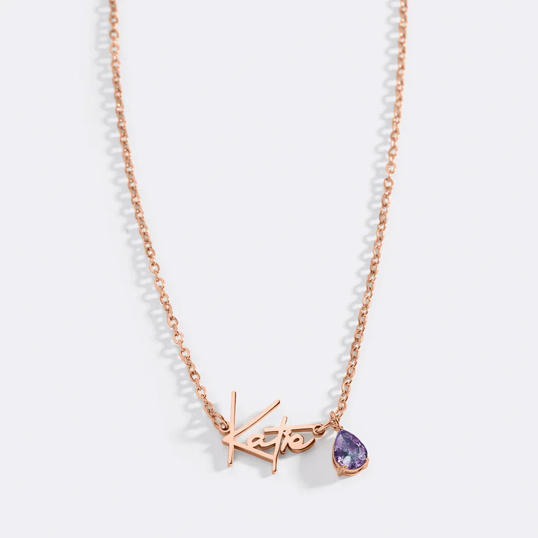 Minimalistische Namenskette – personalisiert aus Edelstahl