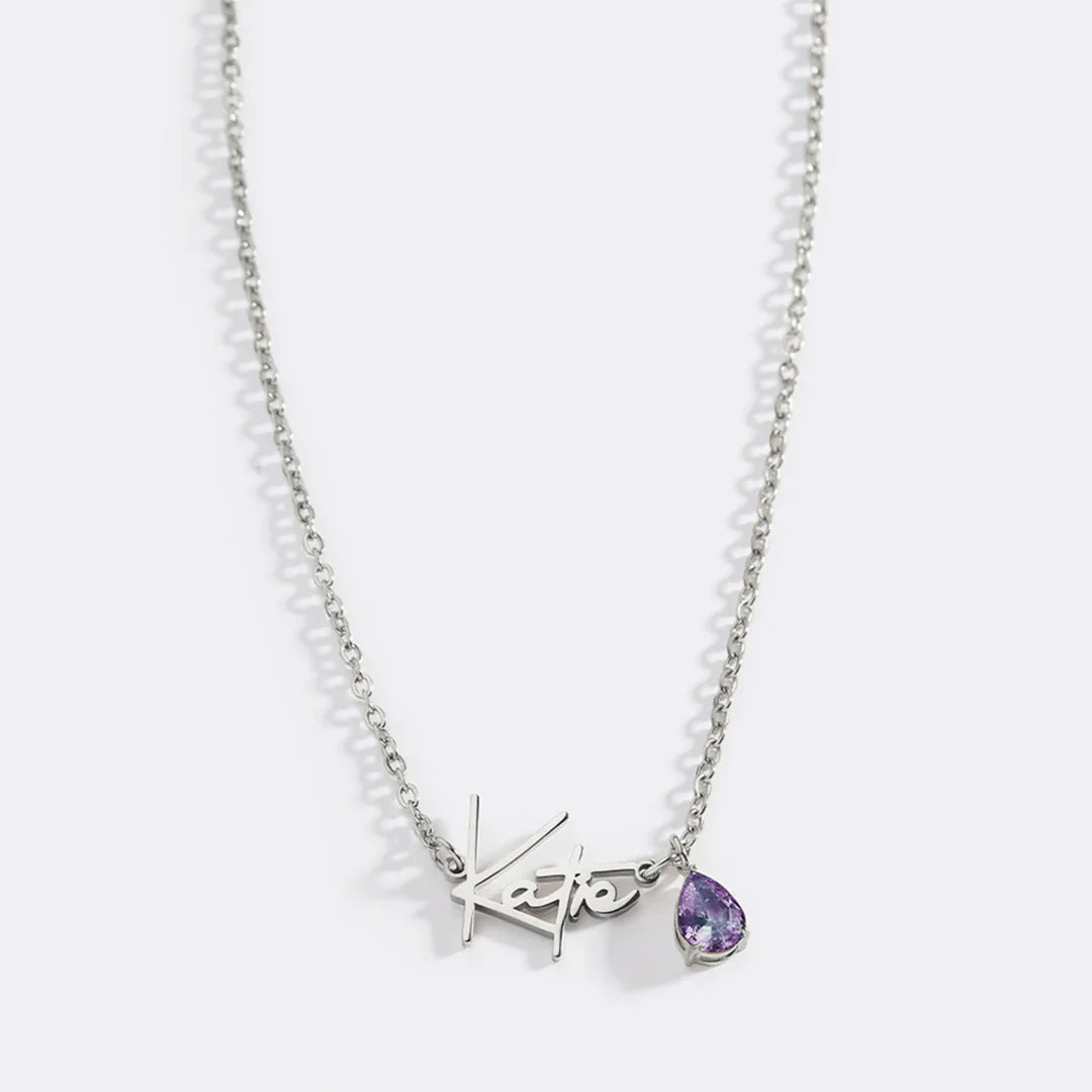 Minimalistische Namenskette – personalisiert aus Edelstahl