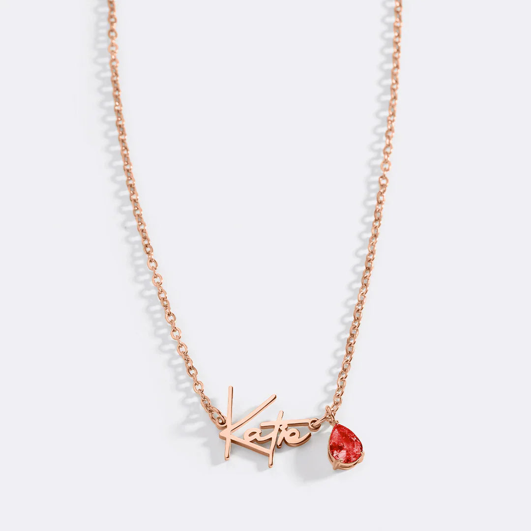 Minimalistische Namenskette – personalisiert aus Edelstahl