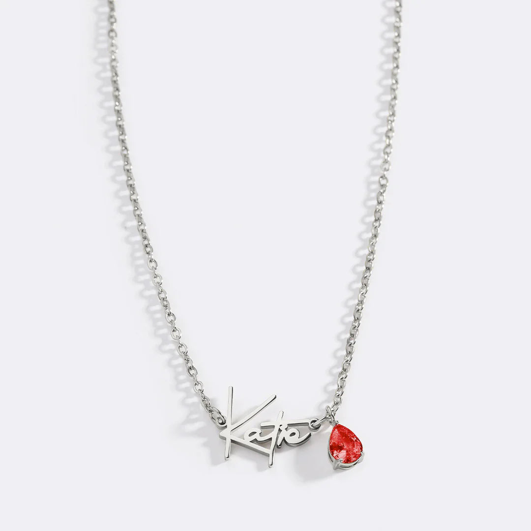 Minimalistische Namenskette – personalisiert aus Edelstahl