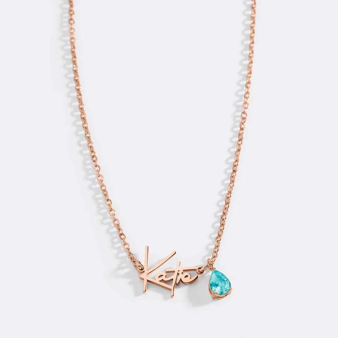 Minimalistische Namenskette – personalisiert aus Edelstahl