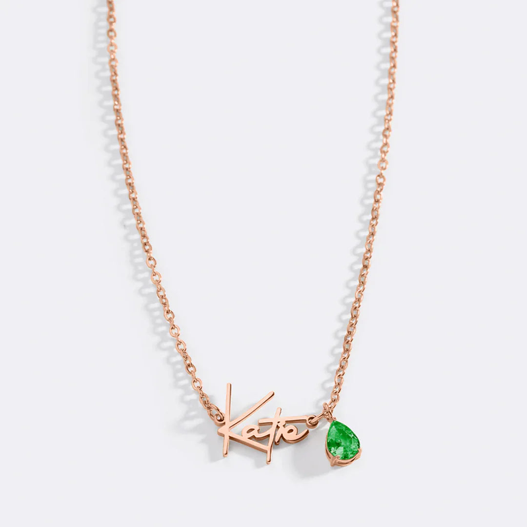 Minimalistische Namenskette – personalisiert aus Edelstahl