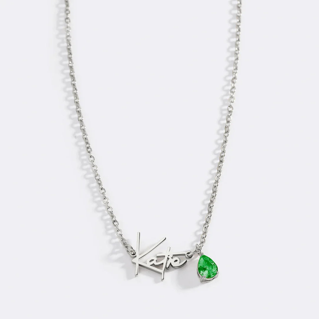 Minimalistische Namenskette – personalisiert aus Edelstahl