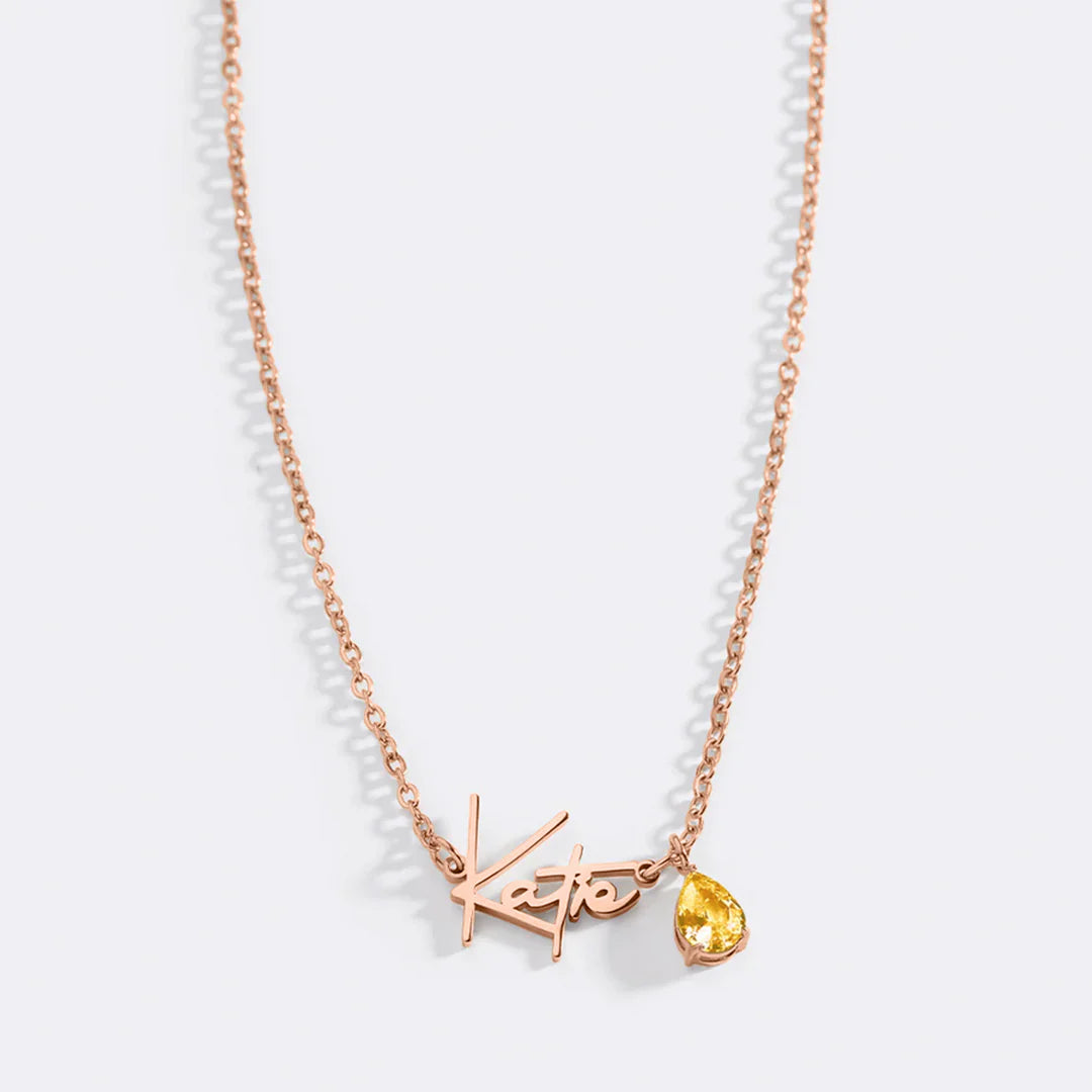 Minimalistische Namenskette – personalisiert aus Edelstahl