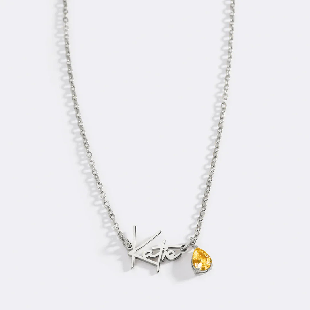 Minimalistische Namenskette – personalisiert aus Edelstahl