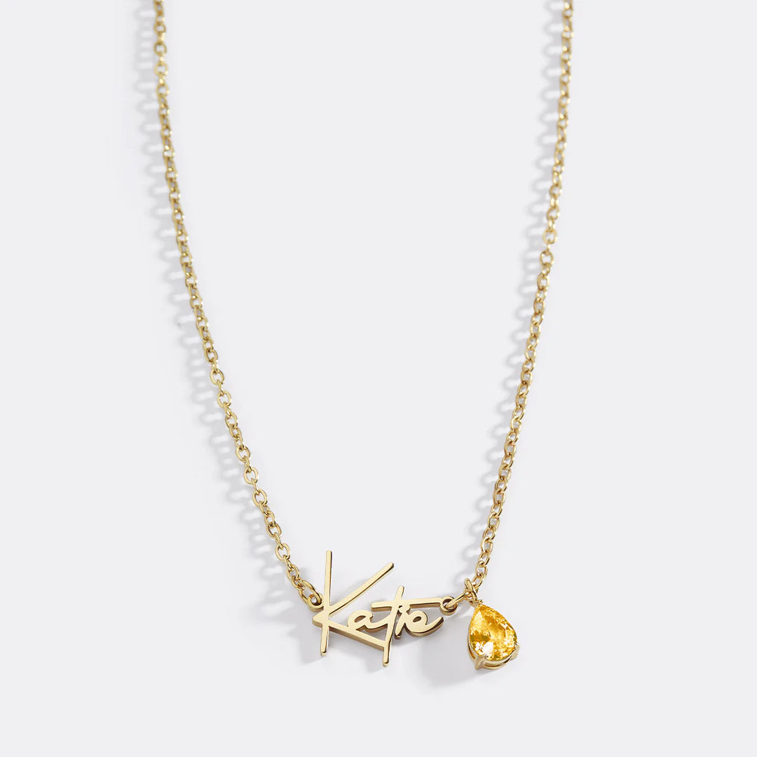 Minimalistische Namenskette – personalisiert aus Edelstahl