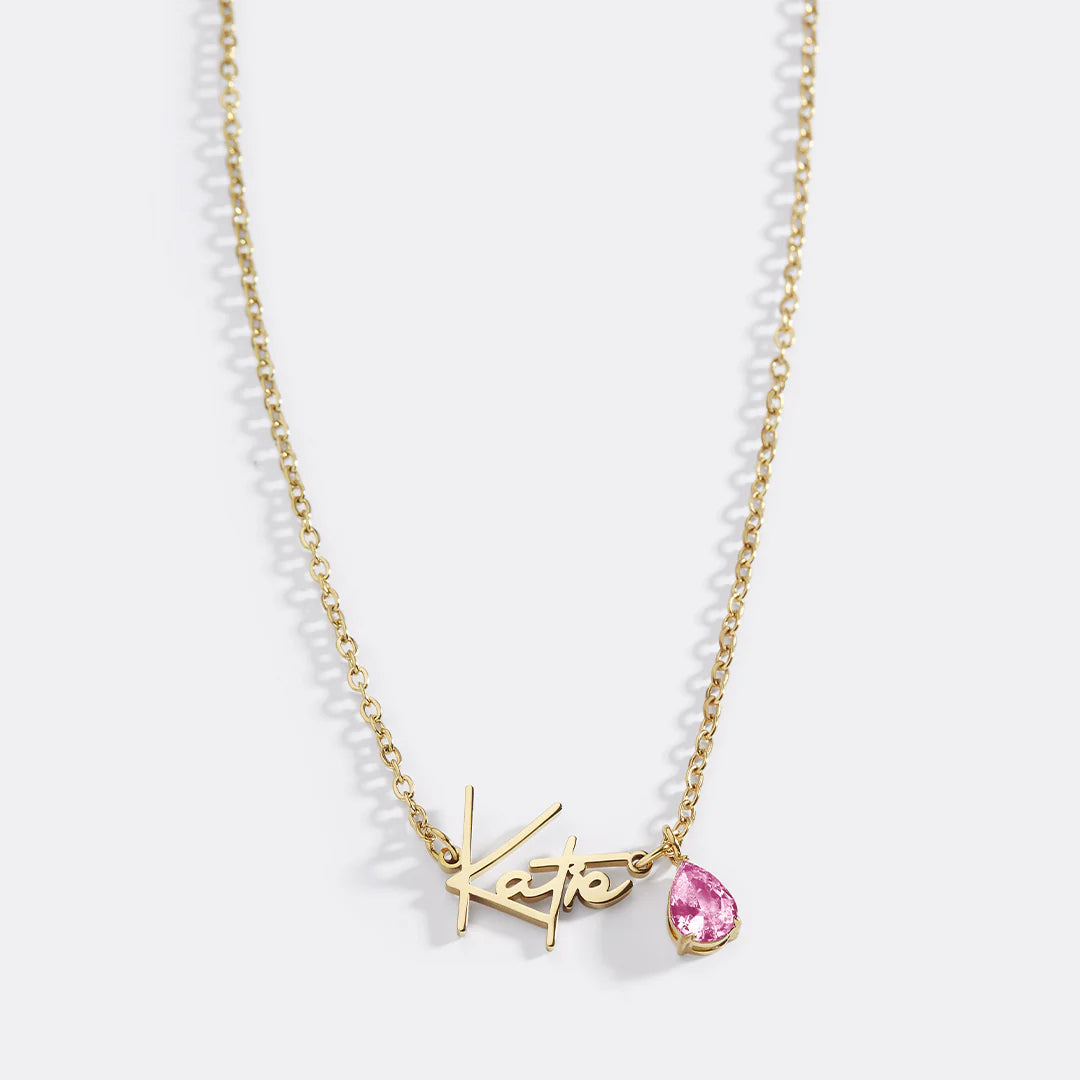 Minimalistische Namenskette – personalisiert aus Edelstahl