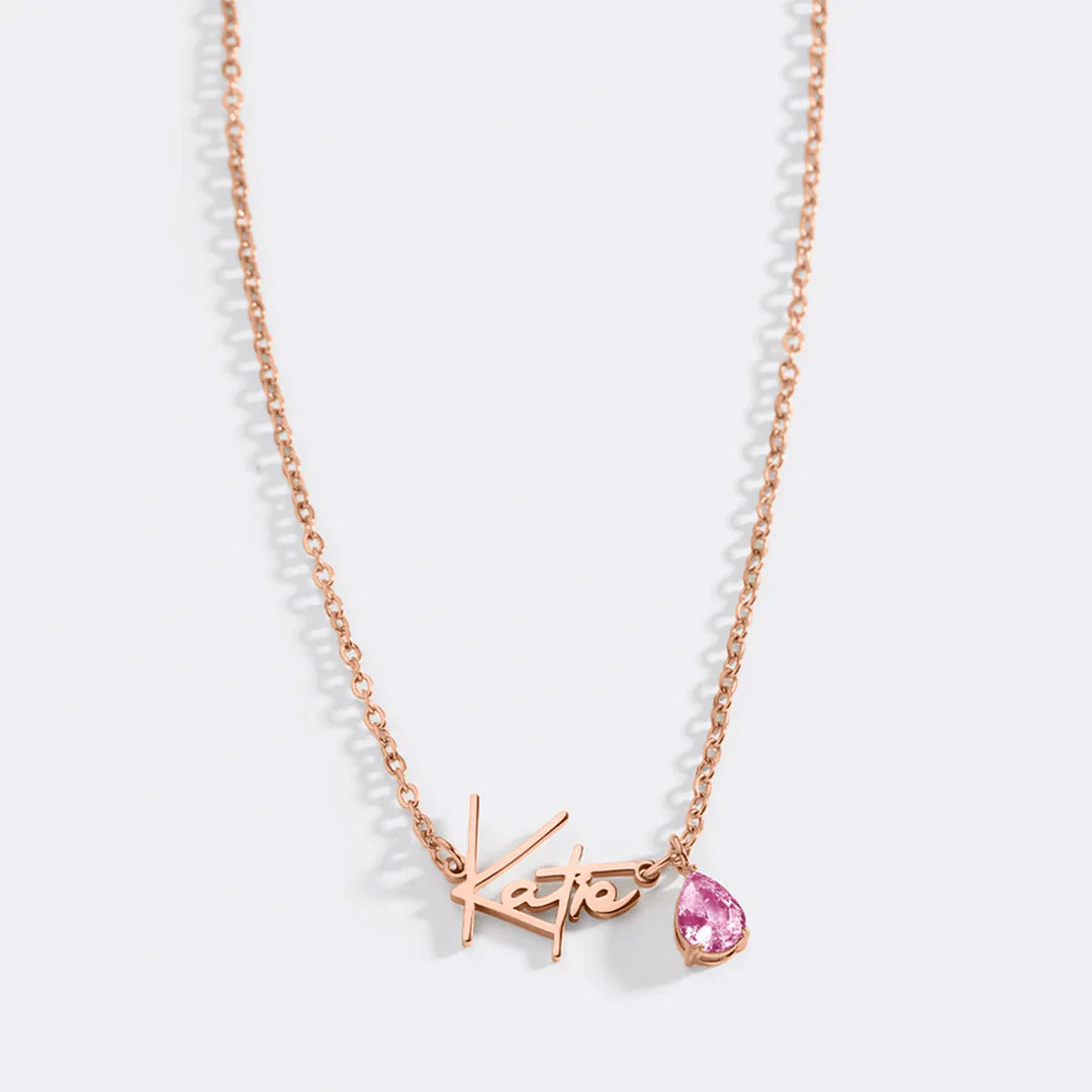 Minimalistische Namenskette – personalisiert aus Edelstahl