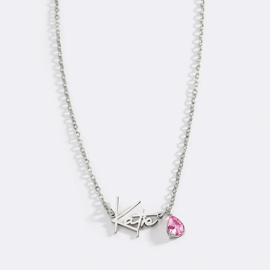 Minimalistische Namenskette – personalisiert aus Edelstahl