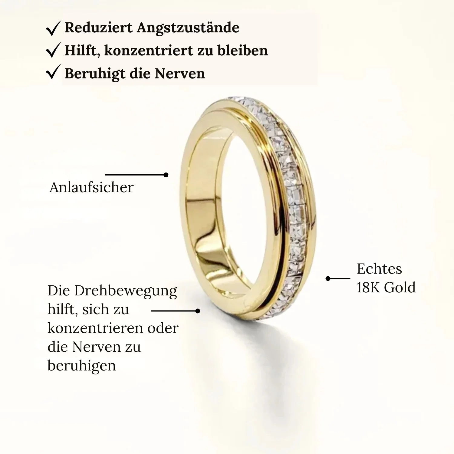 Eleganter Damenring mit Zirkonia