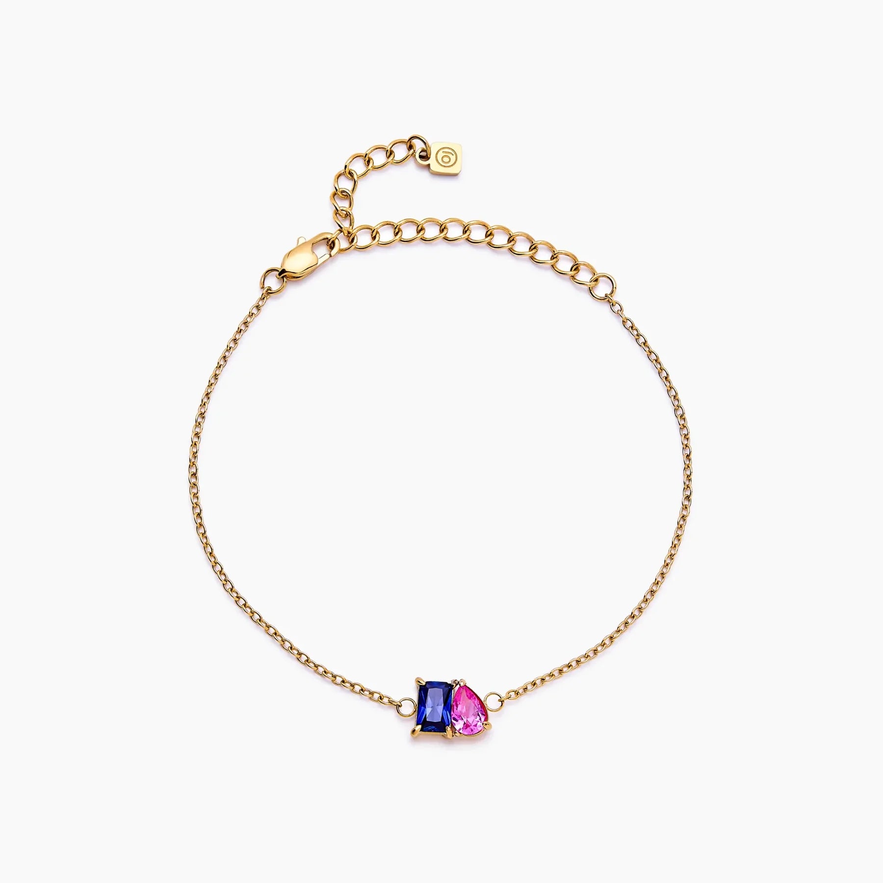 Stainless Steel Bracelet Heart-shaped Zircon Bracelet Color
