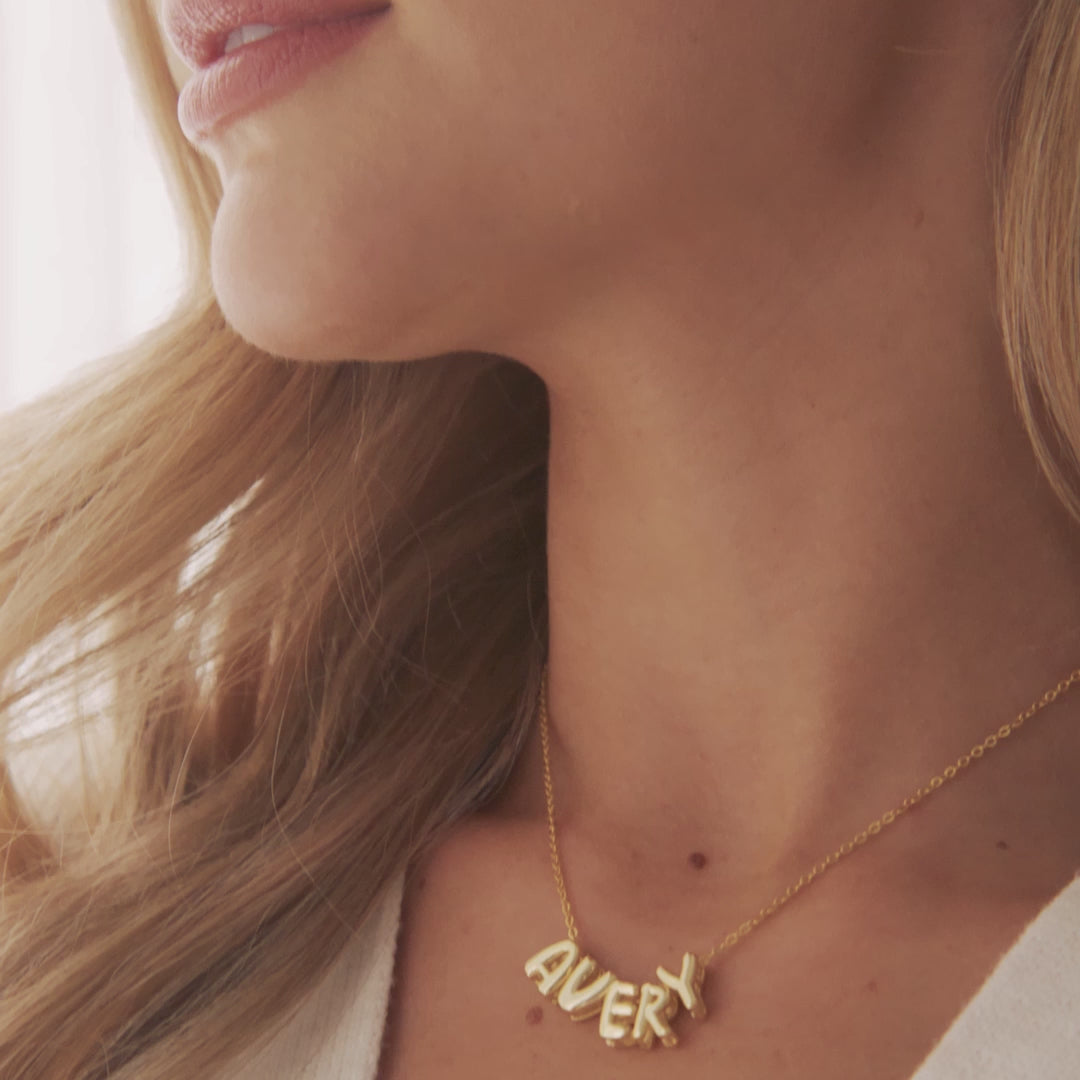 Personalisierte Initialen Halskette aus Edelstahl