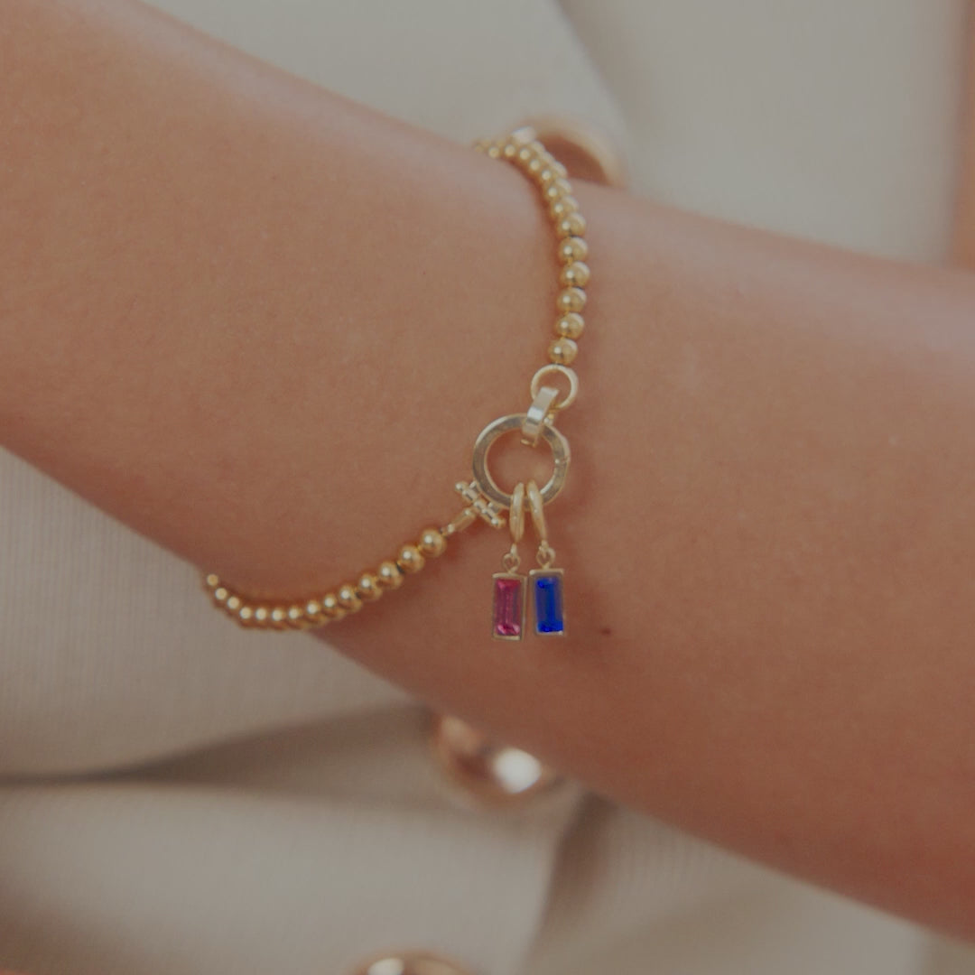 Free Diy Twelve Birthstone Small Flower Bracelet