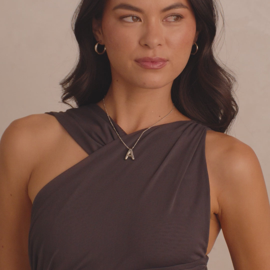 Glänzende Buchstaben Halskette aus Kupfer