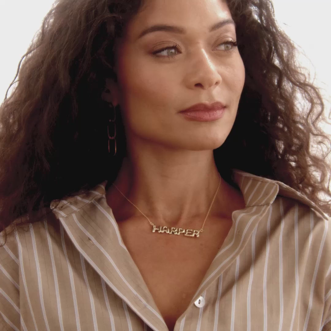 Personalisierte Bubble Namenskette