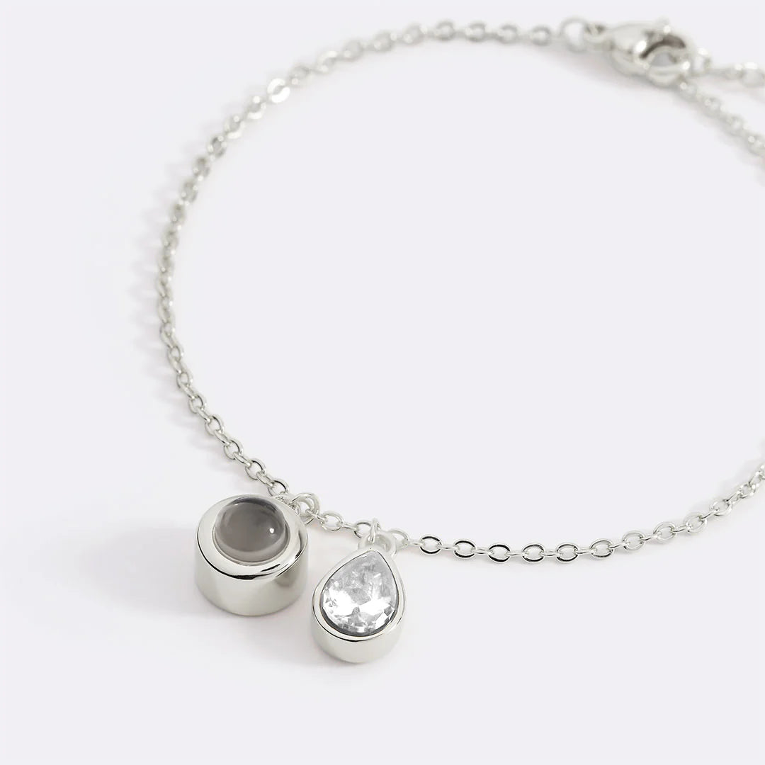 Personalisiertes Fotoarmband mit Geburtsstein