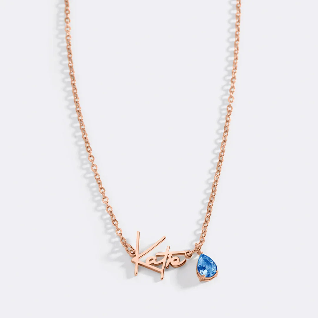 Minimalistische Namenskette – personalisiert aus Edelstahl