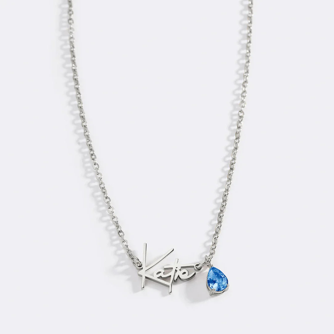 Minimalistische Namenskette – personalisiert aus Edelstahl