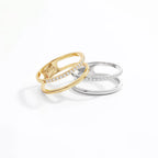 Doppelter Pavé-Ring