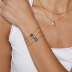 Stainless Steel Bracelet Heart-shaped Zircon Bracelet Color