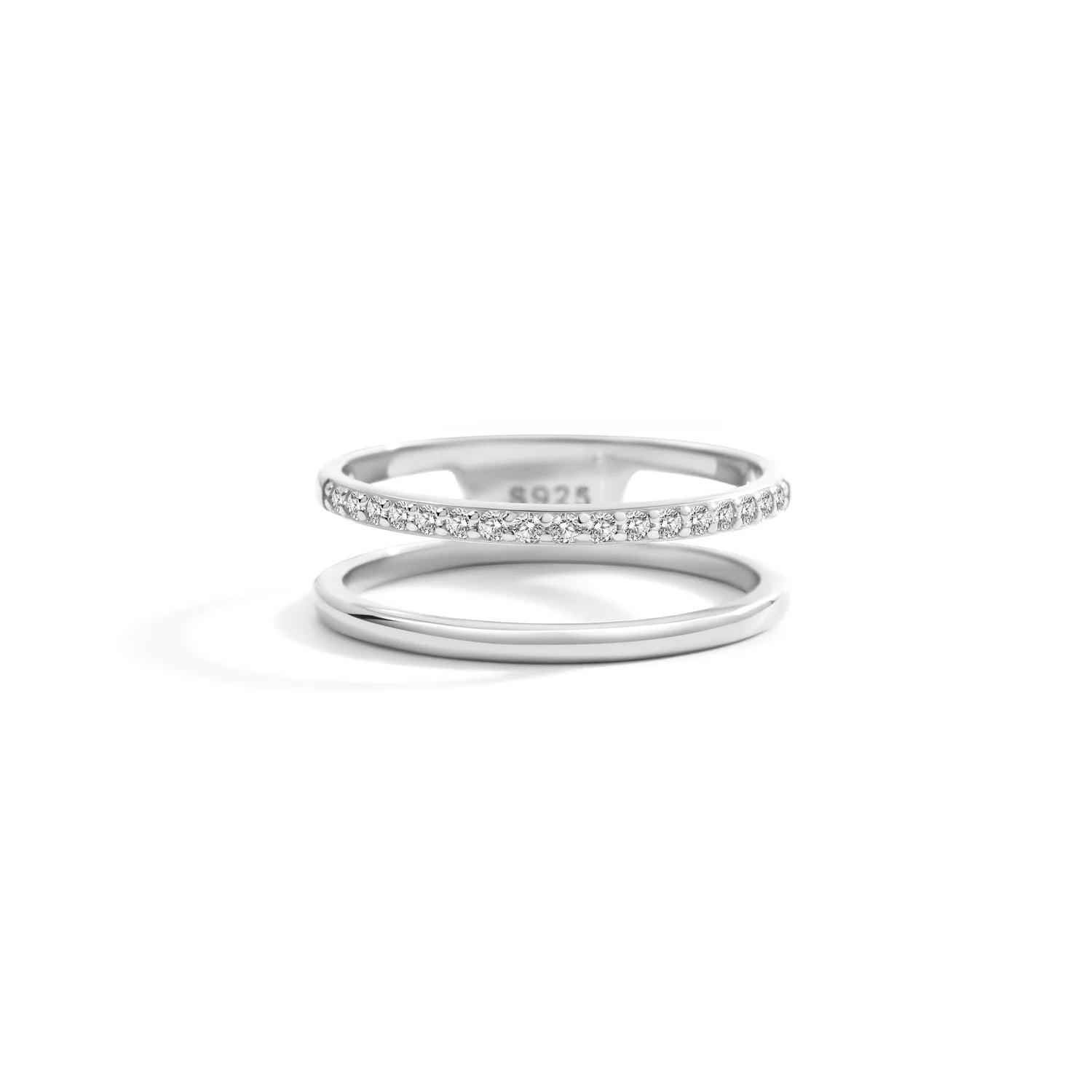 Doppelter Pavé-Ring