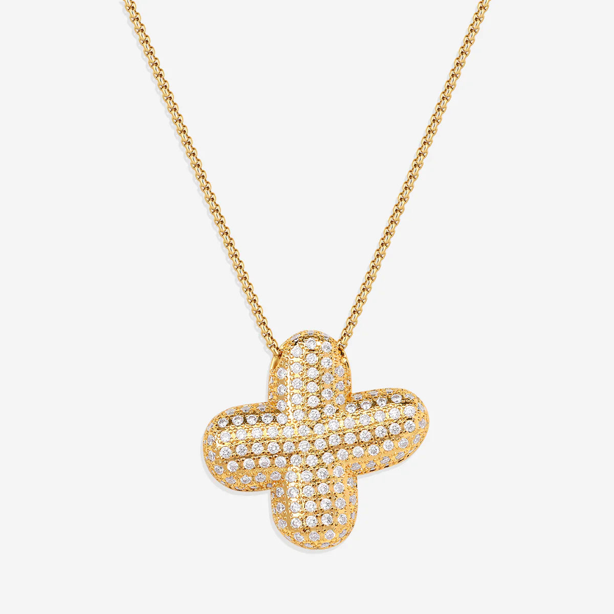 Pavé-Bubble-Initialen-Kette